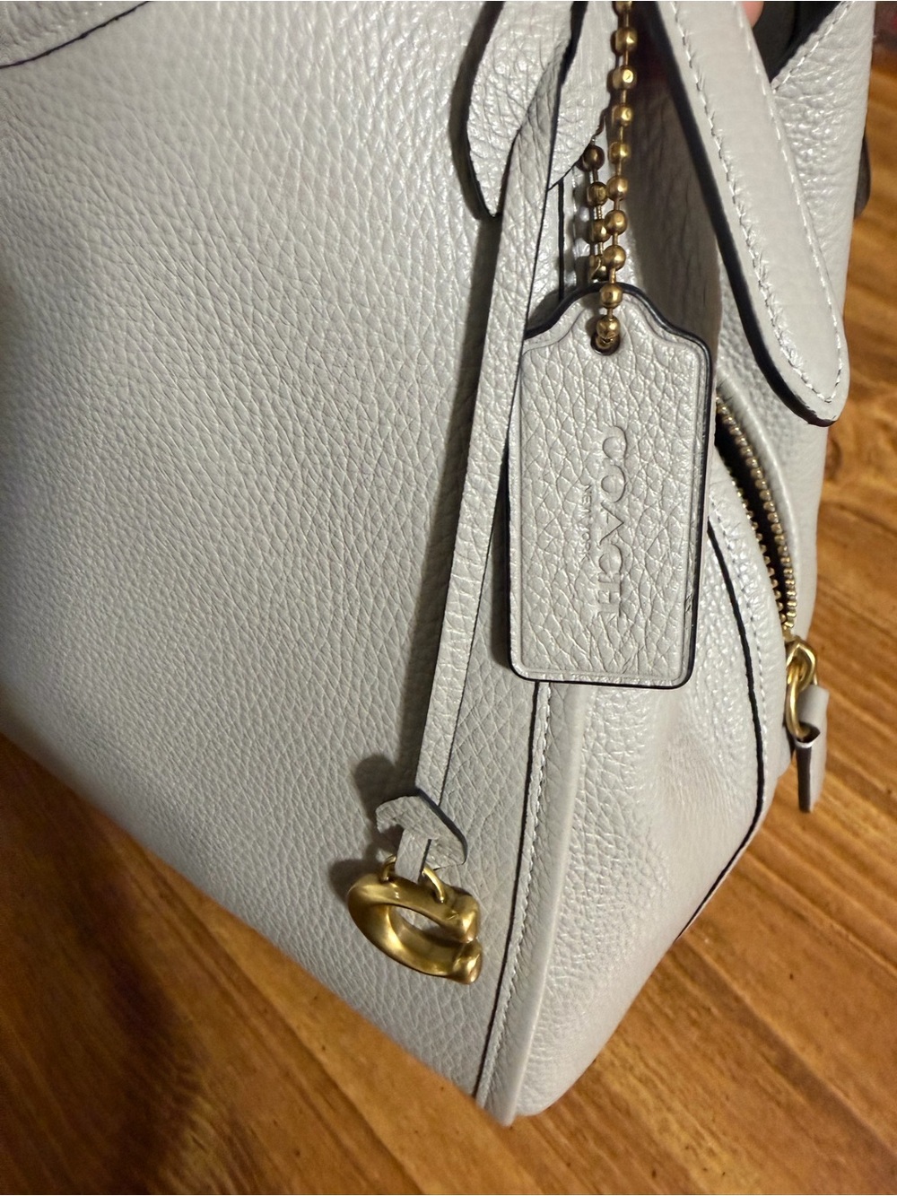 Coach Lori Pebbled Leather Shoulder Bag - Picture 11 of 13